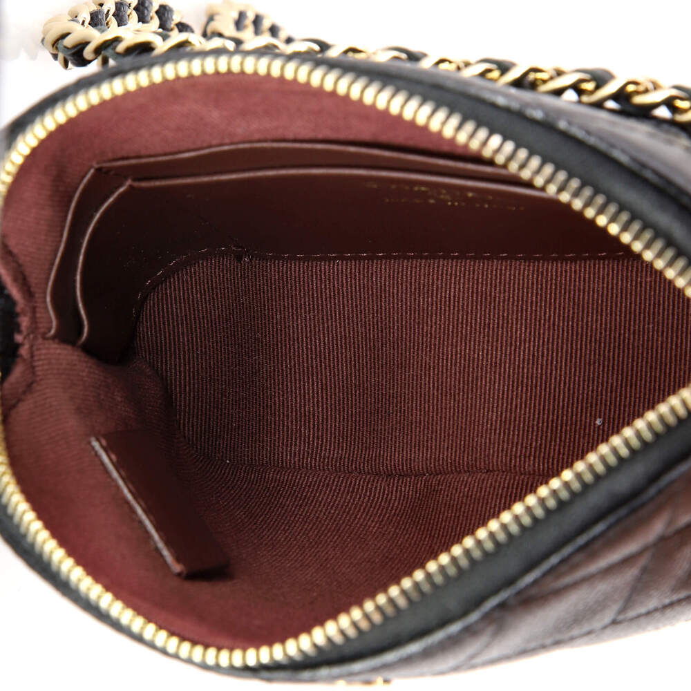 Chanel Cc Dome Zip Clutch With Chain #239860C42B - Picture 5 of 6